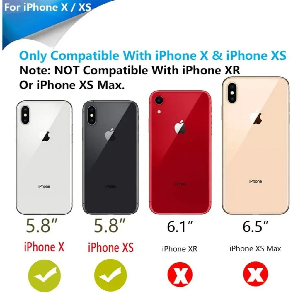 5000mAh Battery Case for iPhone X / XS – Rechargeable Extended Charging Case